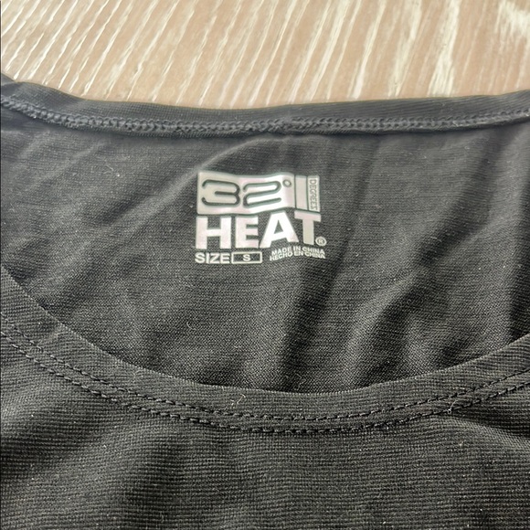 32 Degrees Heat Black Long Sleeve Workout top sz Small S - Picture 2 of 6